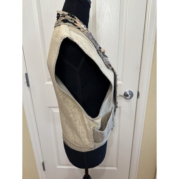 Phun Shirts of California Womens Vest OS Embellished Appliques Bling Bows Charms - Picture 10 of 14